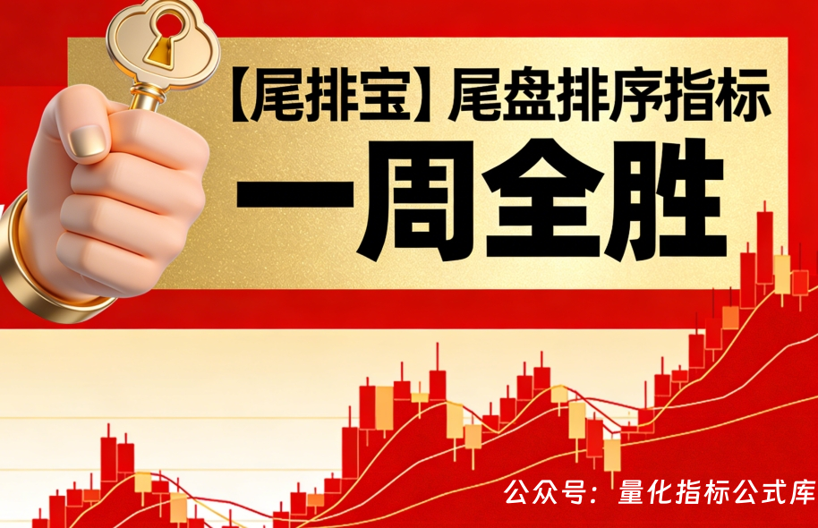 通达信【尾排宝】尾盘排序指标  无未来 不漂移可回测的尾盘排序指标 电脑手机均可使用